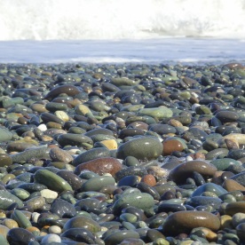 Gemstone Beach stones, up close.